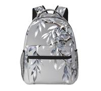 WBQLSL Mochila de viaje ligera con ramas de sauce plateadas, adecuada para senderismo, viajes de negocios, camping, fitness, escuela, universidad y otras ocasiones, con un diseño de múltiples