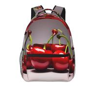 WBQLSL Mochila de viaje ligera de cerezas chilenas adecuada para senderismo, viajes de negocios, camping, fitness, escuela, universidad y otras ocasiones, con un diseño de múltiples bolsillos.