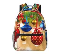 WBQLSL Mochila de viaje ligera de Feliz Navidad adecuada para senderismo, viajes de negocios, camping, fitness, escuela, universidad y otras ocasiones, con un diseño de múltiples bolsillos.