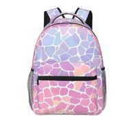WBQLSL Mochila de viaje ligera de grava púrpura degradada adecuada para senderismo, viajes de negocios, camping, fitness, escuela, universidad y otras ocasiones, con un diseño de múltiples bolsillos.