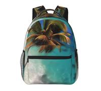 WBQLSL Mochila de viaje ligera de las Islas del Caribe adecuada para senderismo, viajes de negocios, camping, fitness, escuela, universidad y otras ocasiones, con un diseño de múltiples bolsillos.