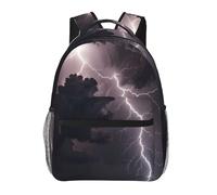 WBQLSL Mochila de viaje ligera Lightning of Light adecuada para senderismo, viajes de negocios, camping, fitness, escuela, universidad y otras ocasiones, con un diseño de múltiples bolsillos.