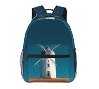 WBQLSL Molino de viento de pastizal, mochila de viaje ligera adecuada para senderismo, viajes de negocios, camping, fitness, escuela, universidad y otras ocasiones, con un diseño de múltiples