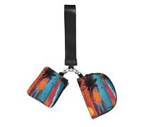 WBQLSL Monedero unisex de poliéster con cremallera, 10 x 12 cm, estampado de graffiti con 2 compartimentos
