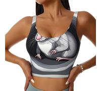 WBQLSL Mouse in the Hole - Chaleco deportivo estampado para mujer, transpirable, con diseño de espalda en U, camiseta sin mangas para fitness, Negro, S-3XL