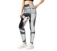WBQLSL Mouse in the Hole - Pantalones de yoga con bolsillo para mujer, leggings elásticos suaves de cintura alta para entrenamiento, gimnasio, uso diario, Negro, M-5XL