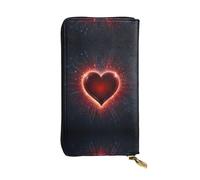 WBQLSL My Heart - Elegante cartera de cuero de 7.4 x 4.13 pulgadas de largo, monedero con cremallera, práctica cartera de viaje para dinero en efectivo
