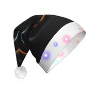 WBQLSL Mysterious Cosmic Black Holes - Sombrero de Navidad iluminado de tres etapas para adultos, sombrero de Navidad unisex con luz LED de Año Nuevo, regalo de fiesta de Navidad