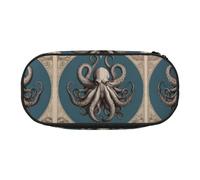 WBQLSL Nordic Kraken - Estuche para lápices de gran capacidad, bolsa de almacenamiento de papelería de varias capas, suministros de oficina de aprendizaje unisex