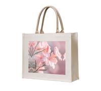 WBQLSL Oleander - Bolsa de lona estampada | Bolsa de almacenamiento ligera perfecta para la playa, picnics y compras diarias