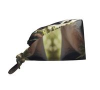 WBQLSL Panda Eating - Gorra de trabajo con patrón de bambú, cambia fácilmente entre la cocina, el gimnasio y la natación. Negro