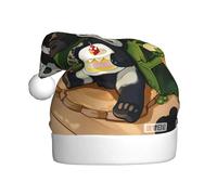 WBQLSL Pandas of Father and Son Sombrero de Navidad para adultos, sombrero de Navidad de felpa de 15.7 pulgadas de alto, sombrero decorativo unisex, sombrero decorativo de Papá Noel, Navidad, fiesta
