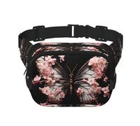 WBQLSL Petal Bloom Butterfly - Riñonera con estampado de mariposa, elegante bolsa cruzada, ligera bolsa de viaje deportiva