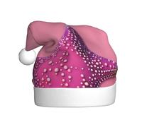 WBQLSL Pink Sand Beach - Sombrero decorativo para adultos, 15.7 pulgadas de alto, unisex, Año Nuevo, sombrero de Papá Noel, sombrero de Papá Noel de felpa, fiesta de Año Nuevo