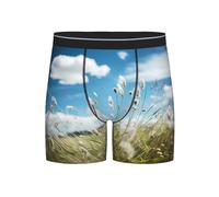 WBQLSL Prairie Flower - Calzoncillos tipo bóxer para hombre, tejido altamente elástico, transpirable, varios tamaños (S-2XL), Negro, XXL