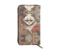 WBQLSL Primer plano de ojo de gato profundo bolso largo de cuero con monedero con cremallera y 12 ranuras para tarjetas de crédito, cartera ligera de viaje para dinero en efectivo