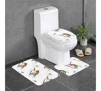 WBQLSL Proboscis Monkey - Juego de 3 alfombrillas absorbentes antideslizantes para baño, dormitorio, cocina