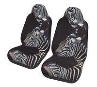 WBQLSL Protector de asiento de coche Animal Zebra (paquete de 2) - Fundas de asiento universales para sedán, SUV, camión, furgoneta, autobús y transbordador