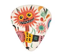 WBQLSL Púas de guitarra abstractas Dragon Doodle (finas/medianas/gruesas) adecuadas para todo tipo de instrumentos de cuerda,