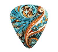 WBQLSL Púas de guitarra de hoja de arte abstracto (finas/medianas/gruesas) adecuadas para todo tipo de instrumentos de cuerda,