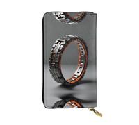 WBQLSL Pulsera realista elegante cartera de cuero, monedero de 7.4 x 4.13 pulgadas de largo con cremallera, práctica cartera de viaje para dinero en efectivo