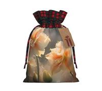 WBQLSL Ramo con gotas de agua, bolsillo de flores impresas, 8.3 x 11.8 pulgadas, bolsa de regalo para decoración de fiestas navideñas, bolsa de almacenamiento de dulces