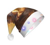 WBQLSL Rats in LoveChristmas sombrero con luces LED, perfecto para fiestas de disfraces, actuaciones escénicas y eventos escolares.