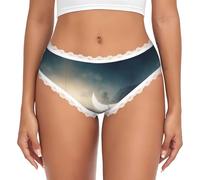 WBQLSL Rhino - Bragas de encaje de talle bajo para mujer, sin costuras, suaves, adelgazantes, sexys, blanco, M-3XL