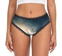 WBQLSL Rhino - Bragas de encaje de talle bajo para mujer, sin costuras, suaves, adelgazantes, sexys, Negro, XXL-3XL