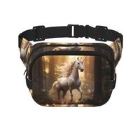 WBQLSL Riñonera con diseño de unicornio, bolsa deportiva ligera de viaje, impermeable y resistente al desgaste