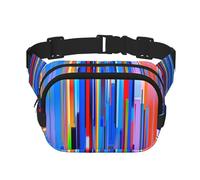 WBQLSL Riñonera con estampado de trazos verticales, elegante bolsa cruzada, ligera bolsa de pecho deportiva de viaje