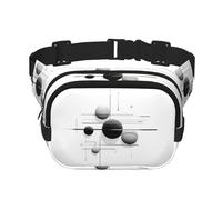 WBQLSL Riñonera elegante con diseño de planeta en blanco y negro, bolsa de deporte ligera de viaje, impermeable y resistente al desgaste