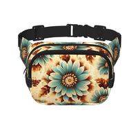 WBQLSL Riñonera estampada con extravagancia de seda y flores, elegante bolsa cruzada, bolsa de pecho ligera para viajes y deportes