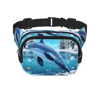 WBQLSL Riñonera estampada Winter The Dolphin, elegante bolsa cruzada, bolsa ligera de viaje para deportes