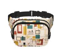 WBQLSL Riñonera moderna de mediados de siglo, ligera bolsa deportiva de viaje, impermeable y resistente al desgaste