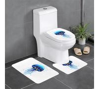 WBQLSL Robo-Jellyfish Pulse - Juego de 3 alfombrillas antideslizantes para baño, dormitorio, cocina, etc