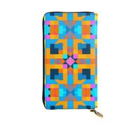 WBQLSL Rompecabezas numérico, elegante cartera de cuero, monedero de 7.4 x 4.13 pulgadas de largo con cremallera, práctica cartera de viaje para dinero en efectivo