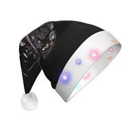 WBQLSL Science Butterfly - Sombrero de Navidad iluminado de tres etapas para adultos, sombrero de Navidad unisex con luz LED de Año Nuevo, regalo de fiesta de Navidad