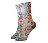 WBQLSL Si florece pronto. Calcetines casuales cálidos, estampados, estilo otoño e invierno, calcetines relajantes y cómodos para uso doméstico