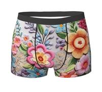 WBQLSL Si florece pronto. Calzoncillos tipo bóxer estampados, cómodos para el hogar, viajes y deportes, Negro, S