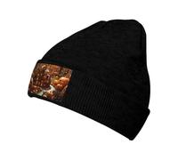 WBQLSL Sombrero de esquí con estampado de calabaza de fantasía. Perfecto para ciclismo, camping y correr. Se mantiene cómodo incluso después de un uso prolongado. Negro
