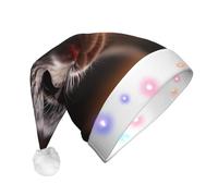 WBQLSL Sombrero de Navidad con cabeza de rata con luces LED, perfecto para fiestas de disfraces, actuaciones escénicas y eventos escolares.