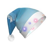 WBQLSL Sombrero de Navidad de nubes blancas con luces LED, perfecto para fiestas de disfraces, actuaciones escénicas y eventos escolares.