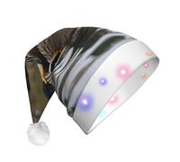 WBQLSL Sombrero de Navidad de pato salvaje con luces LED, perfecto para fiestas de disfraces, actuaciones escénicas y eventos escolares.