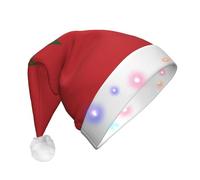 WBQLSL Sombrero de Navidad iluminado de tres etapas con bandera de Marruecos para adultos, sombrero de Navidad unisex con luz LED de Año Nuevo, regalo de fiesta de Navidad