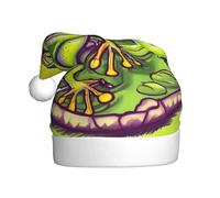 WBQLSL Sombrero de Navidad para adultos, diseño de rana en un estanque, sombrero de Navidad de felpa de 15.7 pulgadas de alto, sombrero decorativo unisex, fiesta de Halloween de Papá Noel