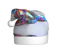 WBQLSL Sombrero de Papá Noel con estampado de origami de dragón, decoración de ambiente de fiesta de Navidad, accesorio interactivo para fiesta de Año Nuevo