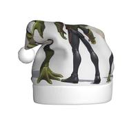 WBQLSL Sombrero de Papá Noel estampado de Rey rana, decoración de ambiente de fiesta de Navidad, accesorio interactivo de fiesta de Año Nuevo