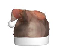 WBQLSL Sombrero de Papá Noel estampado de tulipanes mágicos, sombrero de decoración de escenario de fiesta de Año Nuevo, accesorio para fotos atmosféricas