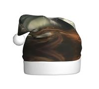 WBQLSL Sombrero de Papá Noel impreso con texto "A tornado is coming", decoración de ambiente de fiesta de Navidad, accesorio interactivo para fiesta de Año Nuevo